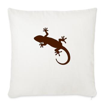Gecko - Housse de coussin décorative 45 x 45 cm - blanc nature - Devant