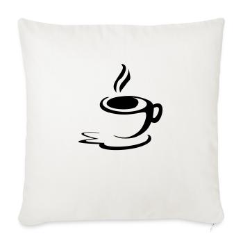 Kaffeetasse - Sofakissenbezug 45 x 45 cm - Naturweiß  - Vorne