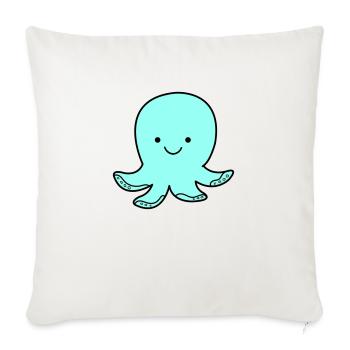 Sourire de poulpe - Housse de coussin décorative 45 x 45 cm - blanc nature - Devant