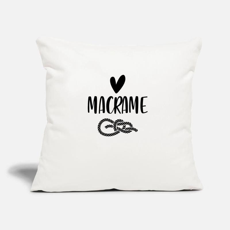 Macrame Art Boho Look Gift macrame Creative Sofa pillowcase 17,3'' x 17,3'' (45 x 45 cm)