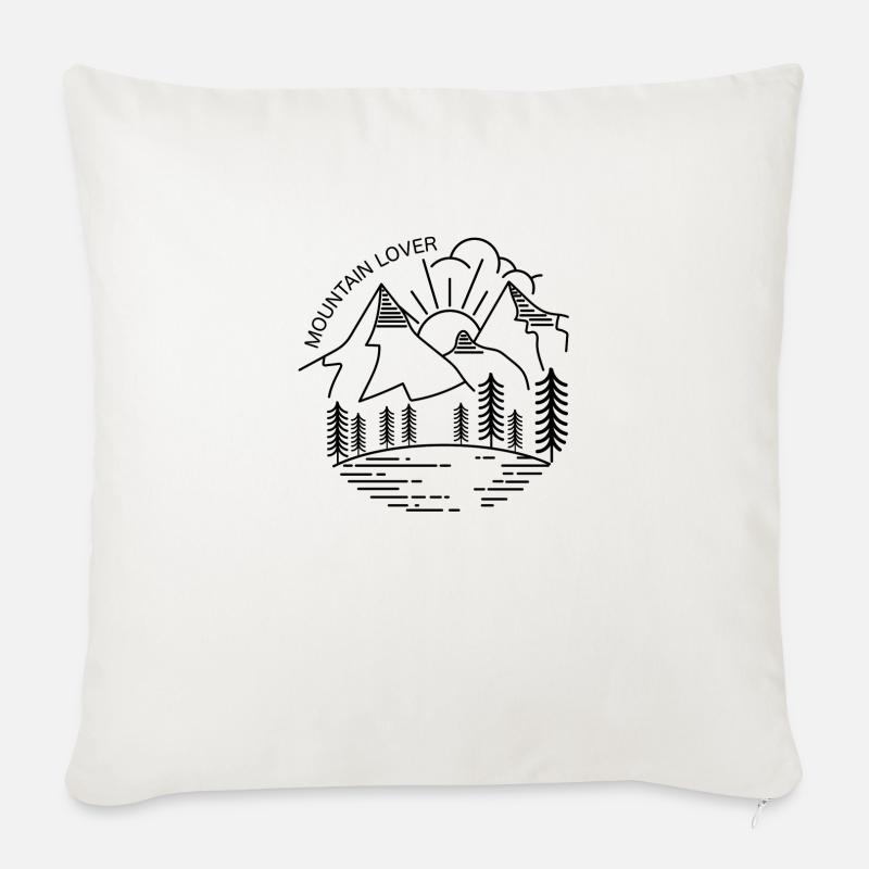 Mountain Lover - Sofakissenbezug 45 x 45 cm - Naturweiß 