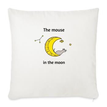 The mouse in the moon - Sofa pillowcase 17,3'' x 17,3'' (45 x 45 cm) - natural white - Front