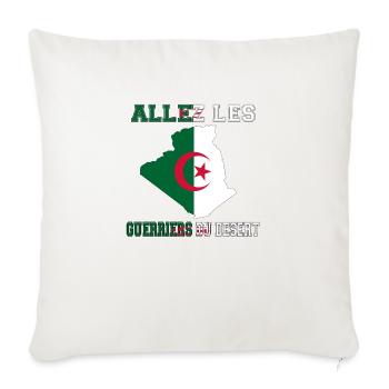 Allez LES Guerriers du désert Maillot de Pied - Housse de coussin décorative 45 x 45 cm - blanc nature - Devant
