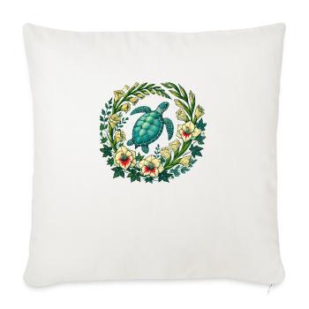 Sea Turtle - Sofa pillowcase 17,3'' x 17,3'' (45 x 45 cm) - natural white - Front