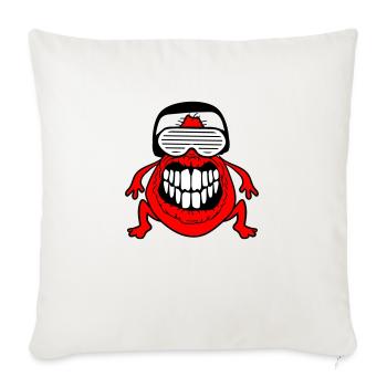 DJ Horreur Monstre Alien Alien Musique de fête - Housse de coussin décorative 45 x 45 cm - blanc nature - Devant