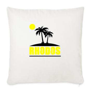 Rhodes - Housse de coussin décorative 45 x 45 cm - blanc nature - Devant