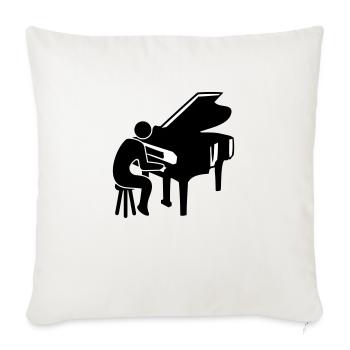 Piano Keys Instrument Playing Classical Music - Sofa pillowcase 17,3'' x 17,3'' (45 x 45 cm) - natural white - Front