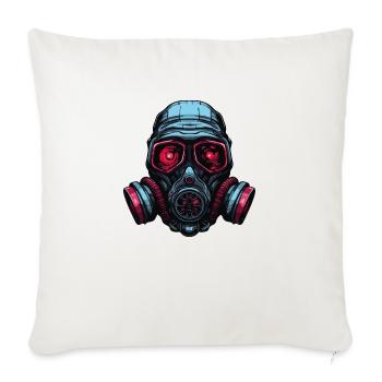 Masque à gaz - Housse de coussin décorative 45 x 45 cm - blanc nature - Devant