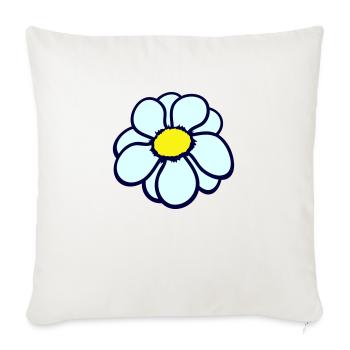Petite Fleur Marguerite Blanche Décorative Belle Nature - Housse de coussin décorative 45 x 45 cm - blanc nature - Devant