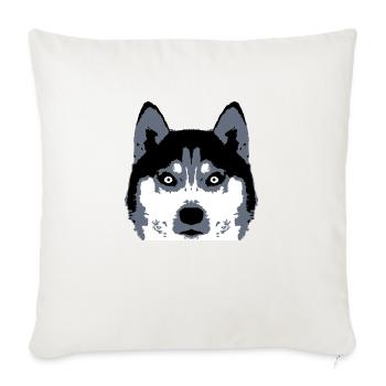 Dog White Husky Face Head Beautiful Breed Cool - Sofa pillowcase 17,3'' x 17,3'' (45 x 45 cm) - natural white - Front