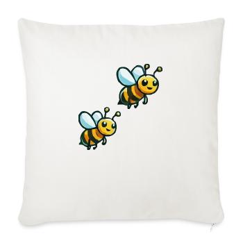 Bee Cartoon 2 - Sofa pillowcase 17,3'' x 17,3'' (45 x 45 cm) - natural white - Front