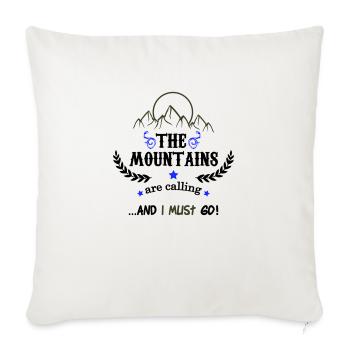 the mountains are calling 02 - Sofakissenbezug 45 x 45 cm - Naturweiß  - Vorne