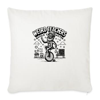 Des enseignants étranges construisent un caractère École drôle - Housse de coussin décorative 45 x 45 cm - blanc nature - Devant