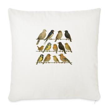 Bird Watcher Bird Lover - Sofa pillowcase 17,3'' x 17,3'' (45 x 45 cm) - natural white - Front