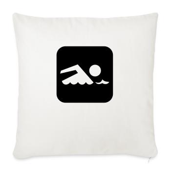 BAIGNADE - Housse de coussin décorative 45 x 45 cm - blanc nature - Devant
