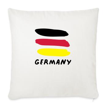 Allemagne - Housse de coussin décorative 45 x 45 cm - blanc nature - Devant