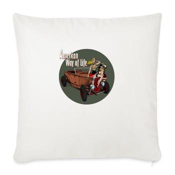 American Way of Life - Housse de coussin décorative 45 x 45 cm - blanc nature - Devant