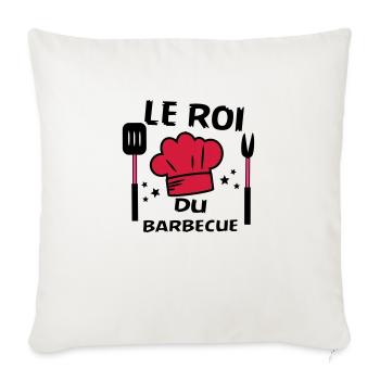 le roi du barbecue - Housse de coussin décorative 45 x 45 cm - blanc nature - Devant