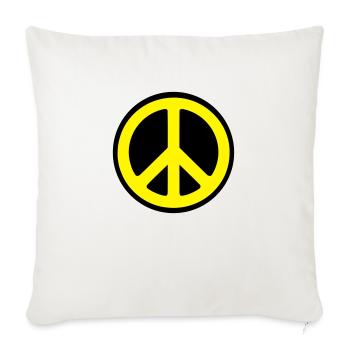 Peace - Housse de coussin décorative 45 x 45 cm - blanc nature - Devant