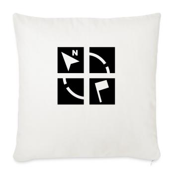 Land Surveying - Sofakissenbezug 45 x 45 cm - Naturweiß  - Vorne