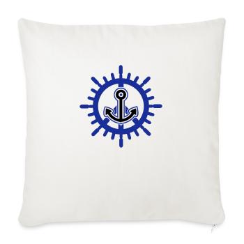 Frieden der Seefahrt / peace at sea (2c) - Sofa pillowcase 17,3'' x 17,3'' (45 x 45 cm) - natural white - Front