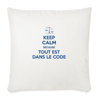 Tout est dans le code - Housse de coussin décorative 45 x 45 cm - blanc nature - Devant