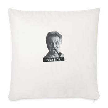 Putain de toi - Housse de coussin décorative 45 x 45 cm - blanc nature - Devant