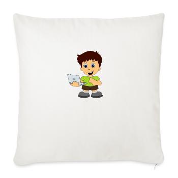 Computer Nerd Internet - Sofa pillowcase 17,3'' x 17,3'' (45 x 45 cm) - natural white - Front