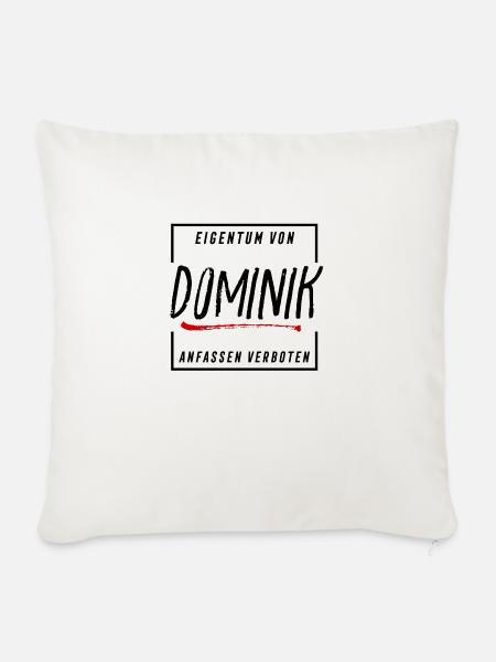 Eigentum von Dominik - Sofakissenbezug 45 x 45 cm - Naturweiß 