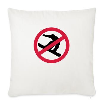 Anti Snowboard - Sofakissenbezug 45 x 45 cm - Naturweiß  - Vorne