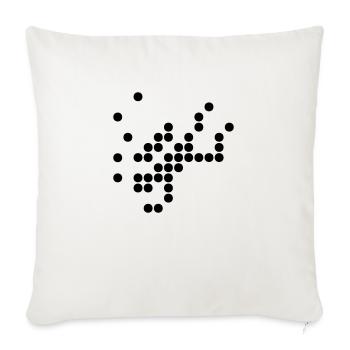 Taucher Punkte Sport - Sofakissenbezug 45 x 45 cm - Naturweiß  - Vorne