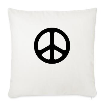 peace sign hippie - Housse de coussin décorative 45 x 45 cm - blanc nature - Devant