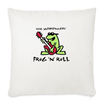 frog_n_roll_072011_d_3c - Sofa pillowcase 17,3'' x 17,3'' (45 x 45 cm) - natural white - Front