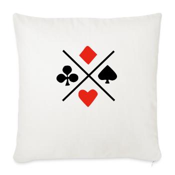 poker icons - Housse de coussin décorative 45 x 45 cm - blanc nature - Devant