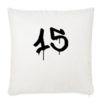 Graffiti : 15 - Sofa pillowcase 17,3'' x 17,3'' (45 x 45 cm) - natural white - Front