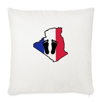 Algérie française pieds noirs - Housse de coussin décorative 45 x 45 cm - blanc nature - Devant
