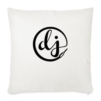 dj - Housse de coussin décorative 45 x 45 cm - blanc nature - Devant