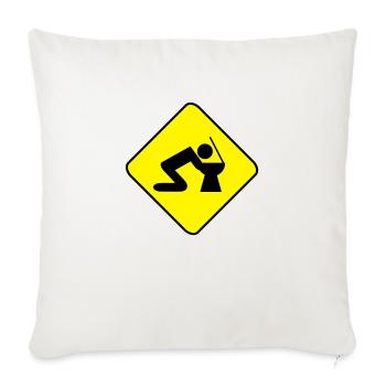 Alkohol - Sofakissenbezug 45 x 45 cm - Naturweiß  - Vorne
