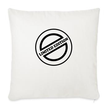 Limited Edition - Stempel - Sofakissenbezug 45 x 45 cm - Naturweiß  - Vorne