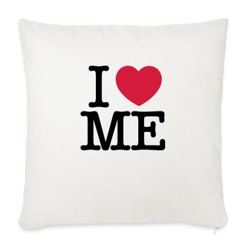 I Love Me - Housse de coussin décorative 45 x 45 cm - blanc nature - Devant