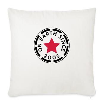 on earth since 2003 (uk) - Sofa pillowcase 17,3'' x 17,3'' (45 x 45 cm) - natural white - Front