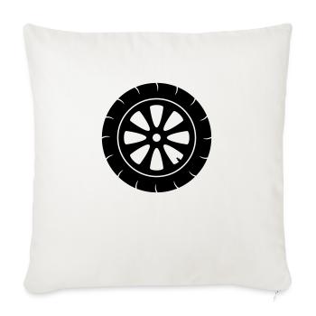 tire motorcycle driving driver license car mechanics - Sofa pillowcase 17,3'' x 17,3'' (45 x 45 cm) - natural white - Front