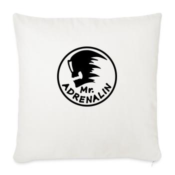 mr_adrenalin_l - Sofa pillowcase 17,3'' x 17,3'' (45 x 45 cm) - natural white - Front