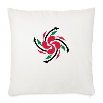 lauburu basque cross design - Sofa pillowcase 17,3'' x 17,3'' (45 x 45 cm) - natural white - Front