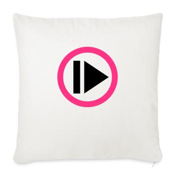 Play button - Sofa pillowcase 17,3'' x 17,3'' (45 x 45 cm) - natural white - Front