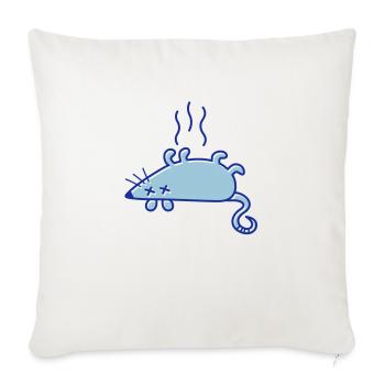 Une souris morte - Housse de coussin décorative 45 x 45 cm - blanc nature - Devant