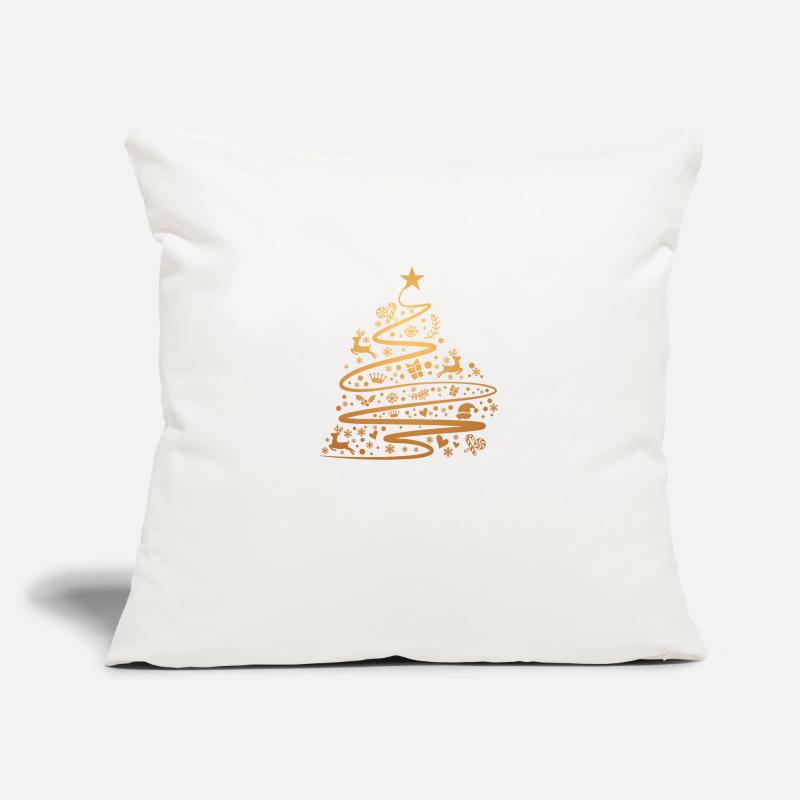 Xmas Tree Gold Copricuscino per divano, 45 x 45 cm