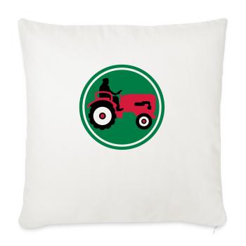 bauer_mit_traktor_032013_a_3c - Housse de coussin décorative 45 x 45 cm - blanc nature - Devant