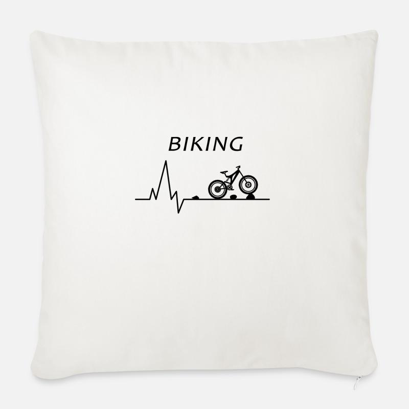 Biking - Sofakissenbezug 45 x 45 cm - Naturweiß 