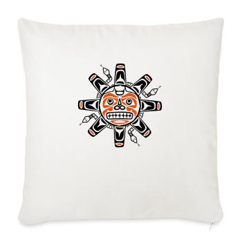 Native american sun, tribal art symbol, indians, - Sofa pillowcase 17,3'' x 17,3'' (45 x 45 cm) - natural white - Front